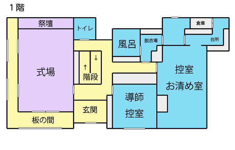 家族葬施設 見取図1階